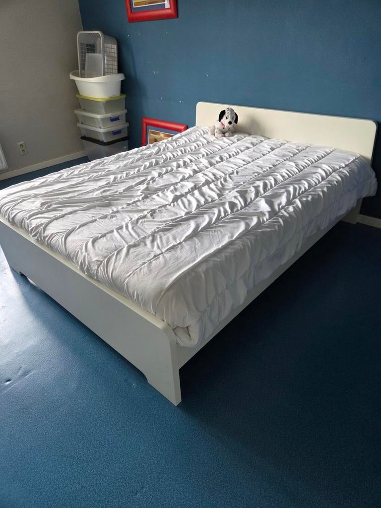 Tweepersoonsbed Ikea wit, Ophalen, Wit