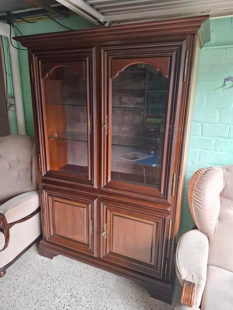 Antiek houten (notelaar) kast, Huis en Inrichting, Kasten | Buffetkasten, Ophalen, Zo goed als nieuw, Overige houtsoorten, 150 tot 200 cm