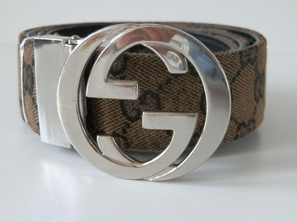 Gucci riem. Bruin. Unisex., Tailleriem, Ophalen of Verzenden, Zo goed als nieuw, 3 tot 5 cm