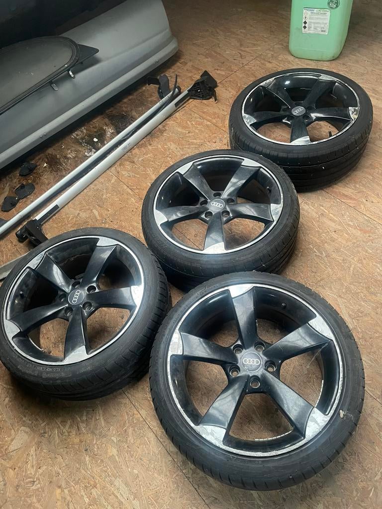 AUDI VELGEN 5X112 18INCH MET BANDEN!!, Auto-onderdelen, Banden en Velgen, Ophalen, 18 inch, Gebruikt, Band(en)
