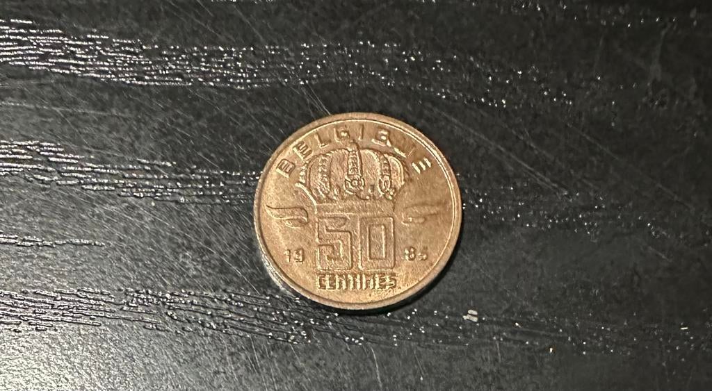 Pièce de 50 centimes, Timbres & Monnaies, Monnaies | Belgique, Enlèvement, Bronze, Monnaie en vrac