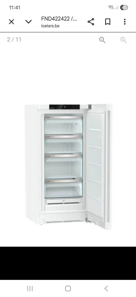 Diepvries LIEBHER, Ophalen