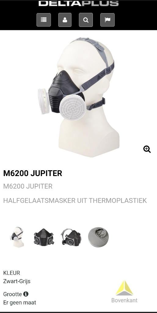 HALFGELAATSMASKER - M6200 JUPITER, Doe-het-zelf en Bouw, Adembescherming, Ophalen of Verzenden, Nieuw, Halfgelaatsmaskers