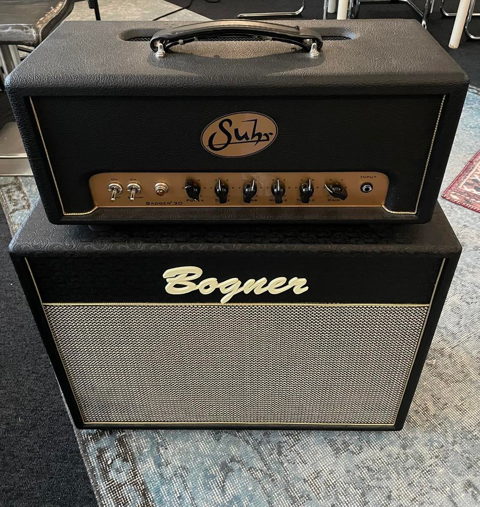 Suhr Bagder 30 & Bogner 112 cps custom shop, Ophalen, Zo goed als nieuw