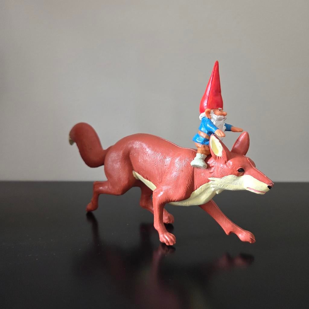 Zeldzaam: David de kabouter met Swift de vos, Verzamelen, Poppetjes en Figuurtjes, Verzenden, Gebruikt