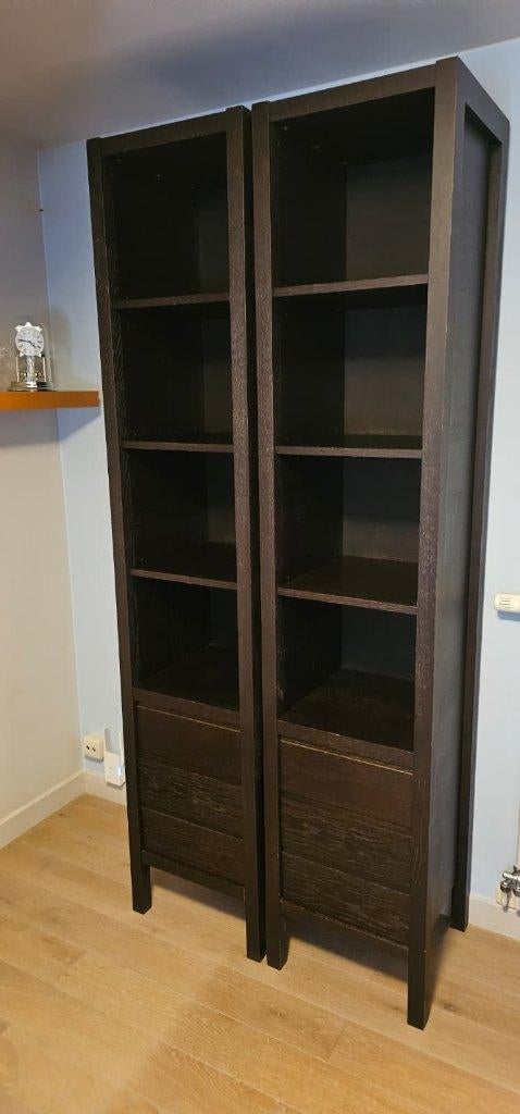 Set van twee kastjes in Wengé, Ophalen, Overige materialen, Minder dan 50 cm, Gebruikt