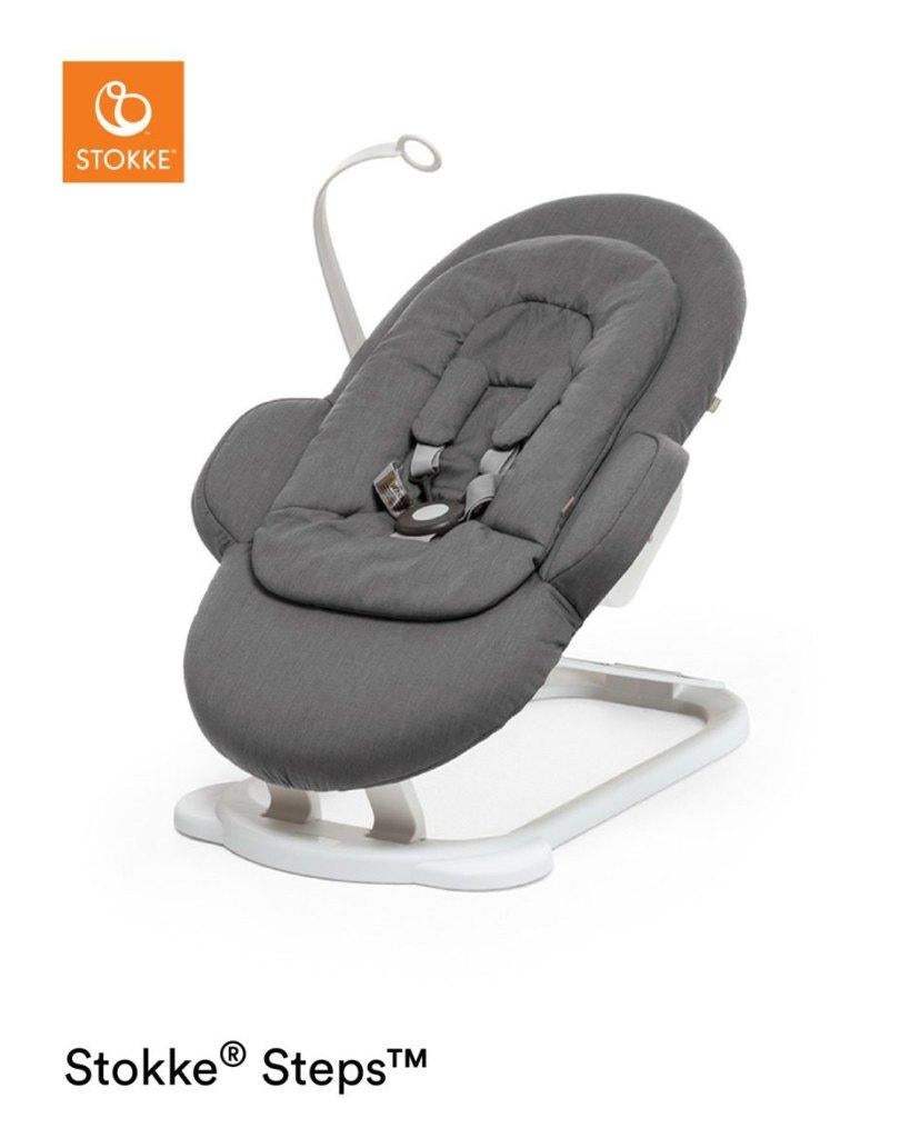 Baby Relax Stokke Steps Bouncer deep grey, Autres marques, Comme neuf, Enlèvement, Avec ceinture(s)