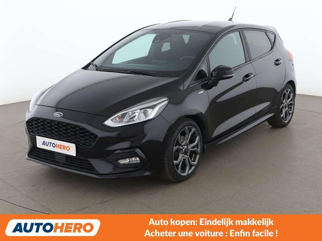 Ford Fiesta 1.0 EcoBoost ST-Line (bj 2020, automaat), Auto's, Stof, Zwart, USB, 5 deurs