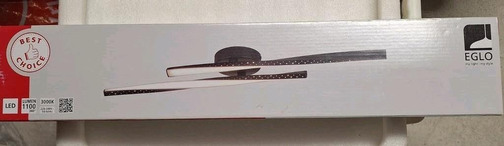 NIEUW: EGLO Adeje Design Plafondlamp - Zwart - LED (59cm), Huis en Inrichting, Lampen | Plafondlampen, Ophalen of Verzenden