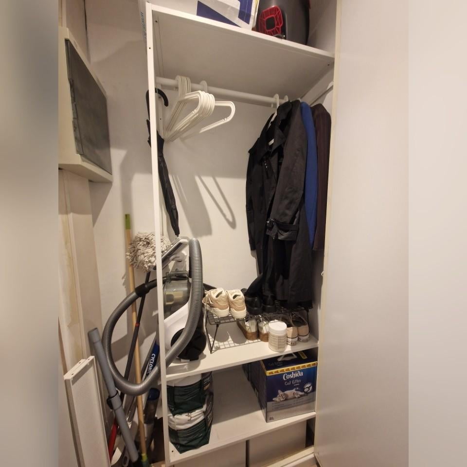 Vestiaire - Portant à vêtements / vestes /chaussures blanc, Enlèvement