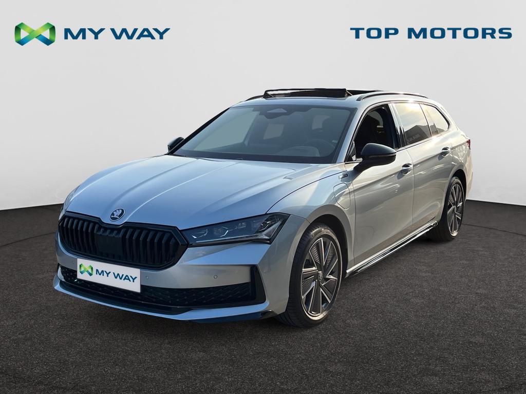 Skoda Superb Combi PHEV Superb Combi Sportline 1,5 TSI iV 11, Auto's, Automaat, Lederen bekleding, Break, Hybride Elektrisch/Benzine
