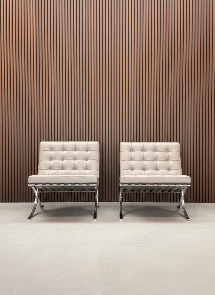 Knoll Barcelona chair - Volo Leather taupe, Enlèvement ou Envoi