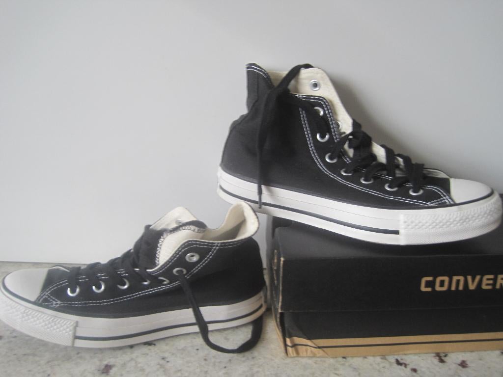 Converse All Star Hi Canvas Sneakers uniseks, Zwart, Nieuw, Ophalen of Verzenden, Sneakers
