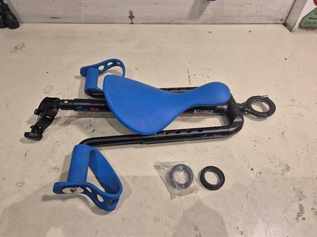 MacRide kinderzitje, Fietsen en Brommers, Fietsaccessoires | Fietsstoeltjes, MacRide, Voetsteuntjes, Voorzitje, Ophalen of Verzenden