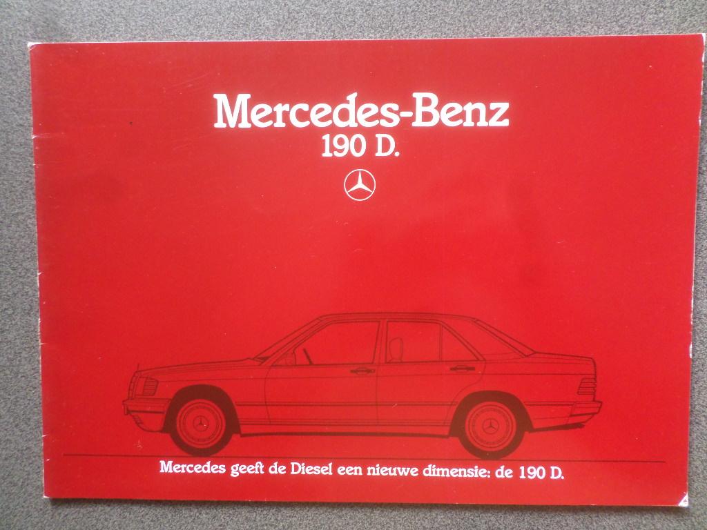 Brochure de la Mercedes 190D 1983, Livres, Autos | Brochures & Magazines, Mercedes, Enlèvement ou Envoi