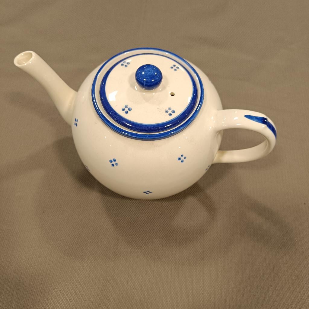 Mooie theepot Portugal - Handgeschilderd - Nieuwstaat, Ophalen of Verzenden, Zo goed als nieuw, Keramiek, Overige typen