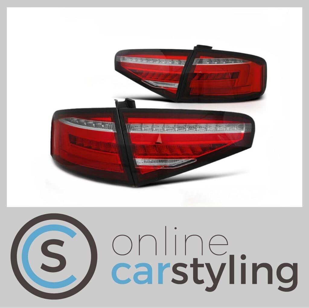 LED Achterlichten Audi A4 B8 Sedan Rood Wit Lightbar Design, -, -, Nieuw, -
