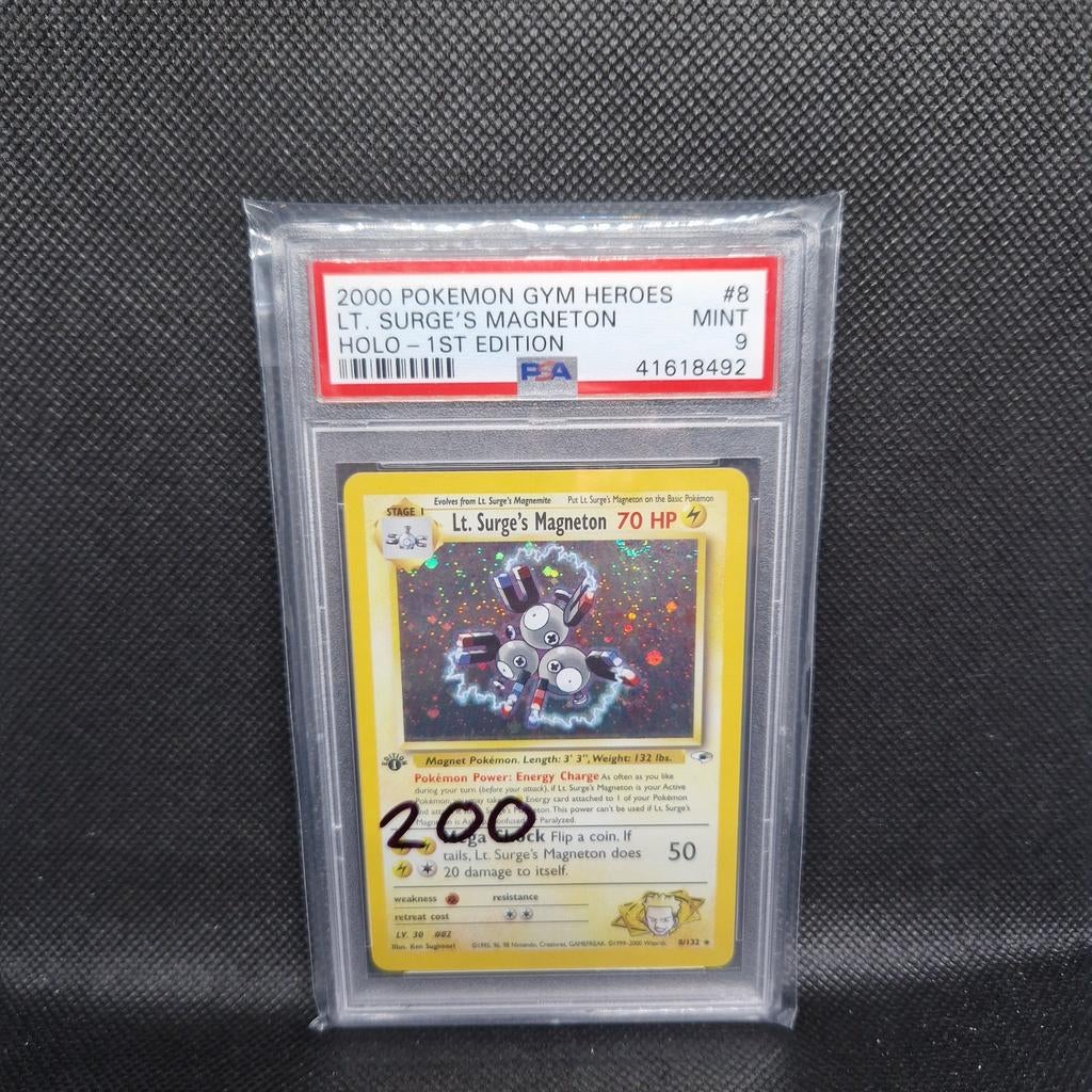 Magneton Holo du lieutenant Surge, 1ère édition, Gym Heroes,, Enlèvement ou Envoi