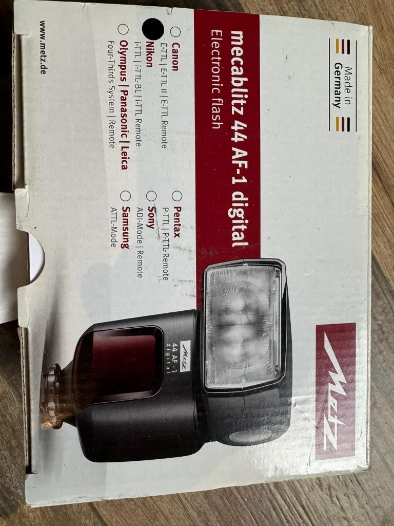 Metz Mecablitz 44 AF-1 Digital Flash pour Nikon, Audio, Tv en Foto, Foto | Flitsers, Ophalen, Gebruikt, Metz, Kantelbaar