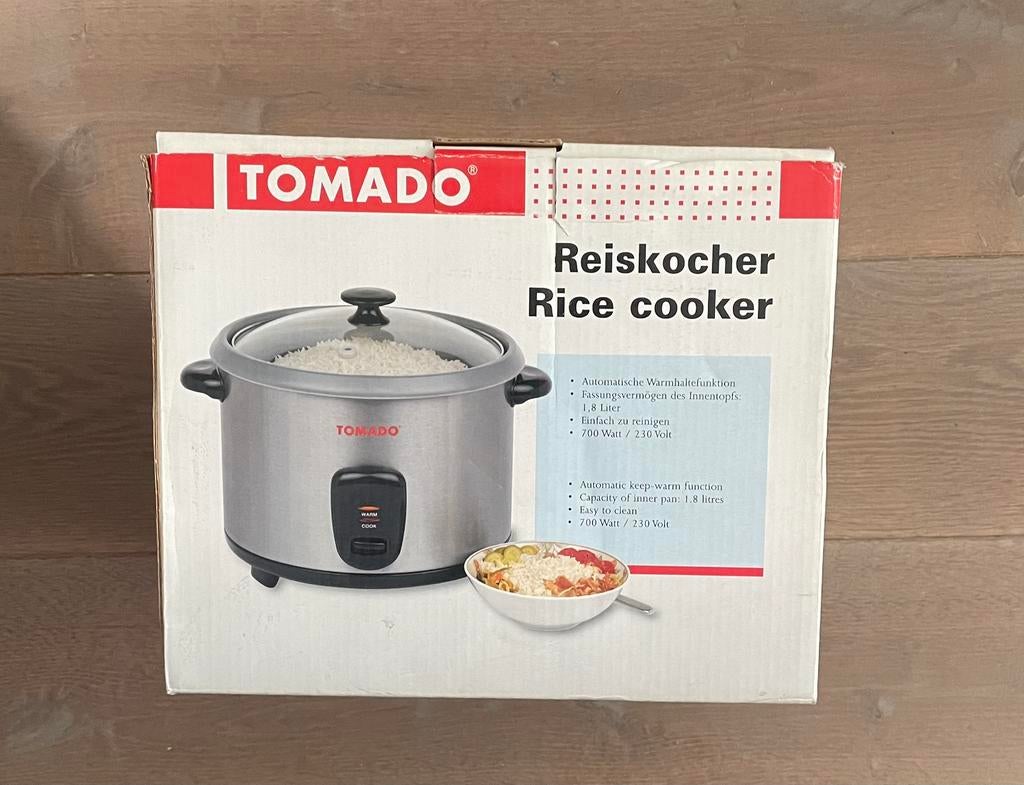 Tomado rijstkoker 1,8L – compleet met accessoires, Ophalen, Gebruikt