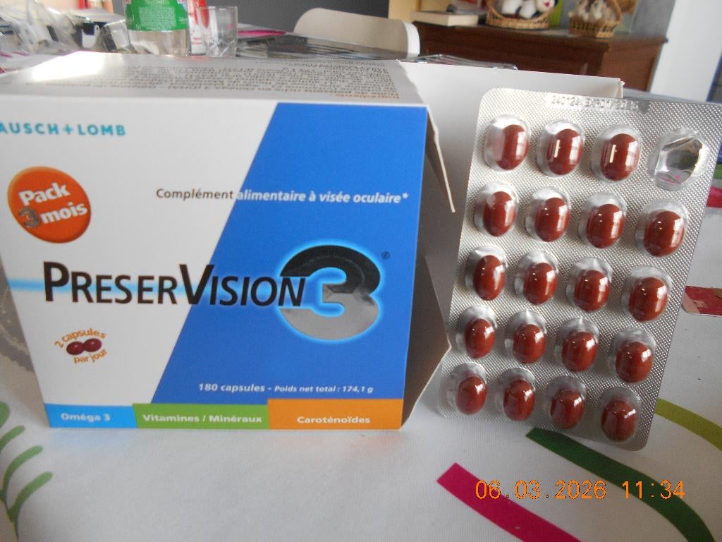 preservision complement alimentaire 180 caps, Enlèvement, Comme neuf