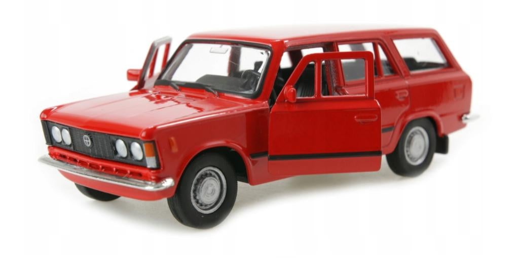 Fiat 125P (ologne) Kombi (Break) rouge Diecast 1:34, Envoi, Neuf, Voiture