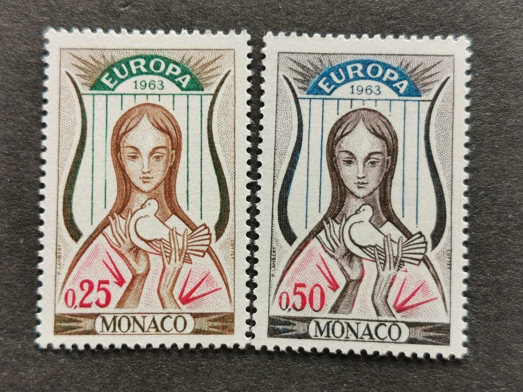 Monaco 1963 - Europa CEPT - instrument de musique,oiseaux **, Enlèvement ou Envoi, Monaco, Non oblitéré