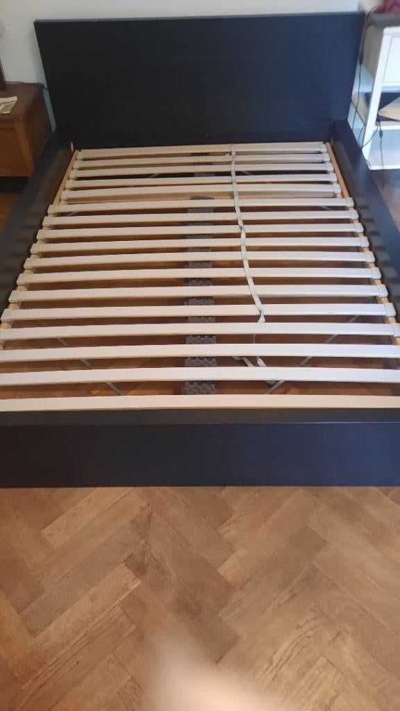 Lit Ikea MALM 2 personnes - 140*200, Maison & Meubles, Brun, Enlèvement, Utilisé, Modern