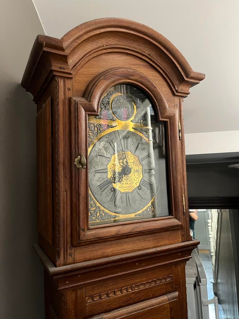 Horloge de parquet HENRI RONGÉ À LIEGE, Antiek en Kunst, Ophalen