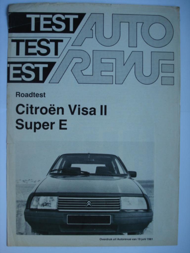 Citroën Visa II Super E 1981 NL Brochure Catalogue Prospekt, Verzenden, Gelezen, Citroën