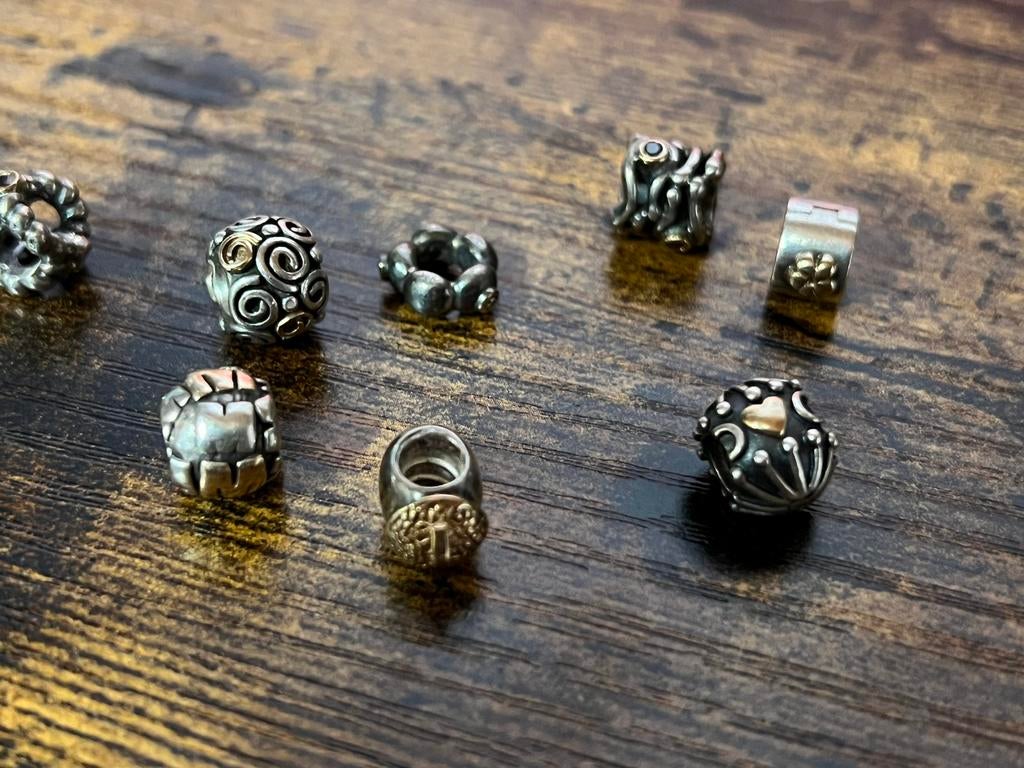 Pandora bedels zilver met goud, Ophalen, Zo goed als nieuw, Zilver, Pandora