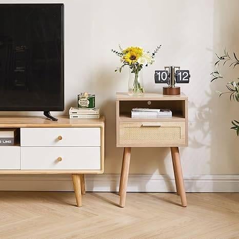 Table de chevet bohème en rotin | LIVRAISON GRATUITE, Neuf, -, -, Envoi