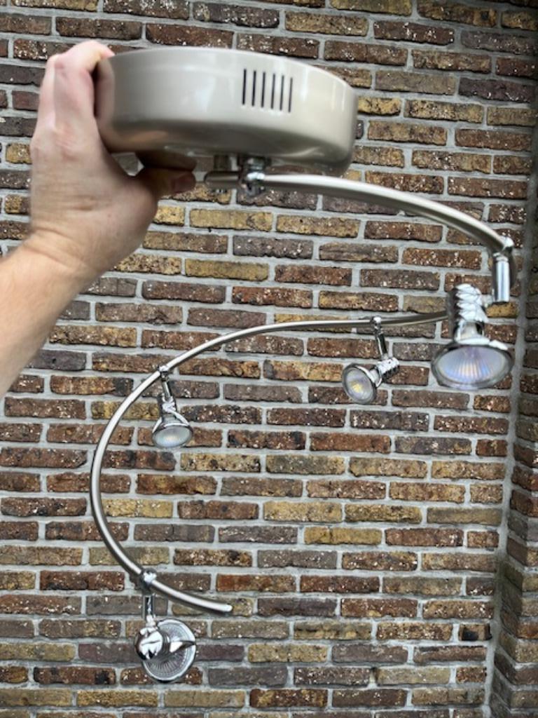 Plafondverlichting met 4 spots, Ophalen, Zo goed als nieuw, Metaal, Modern