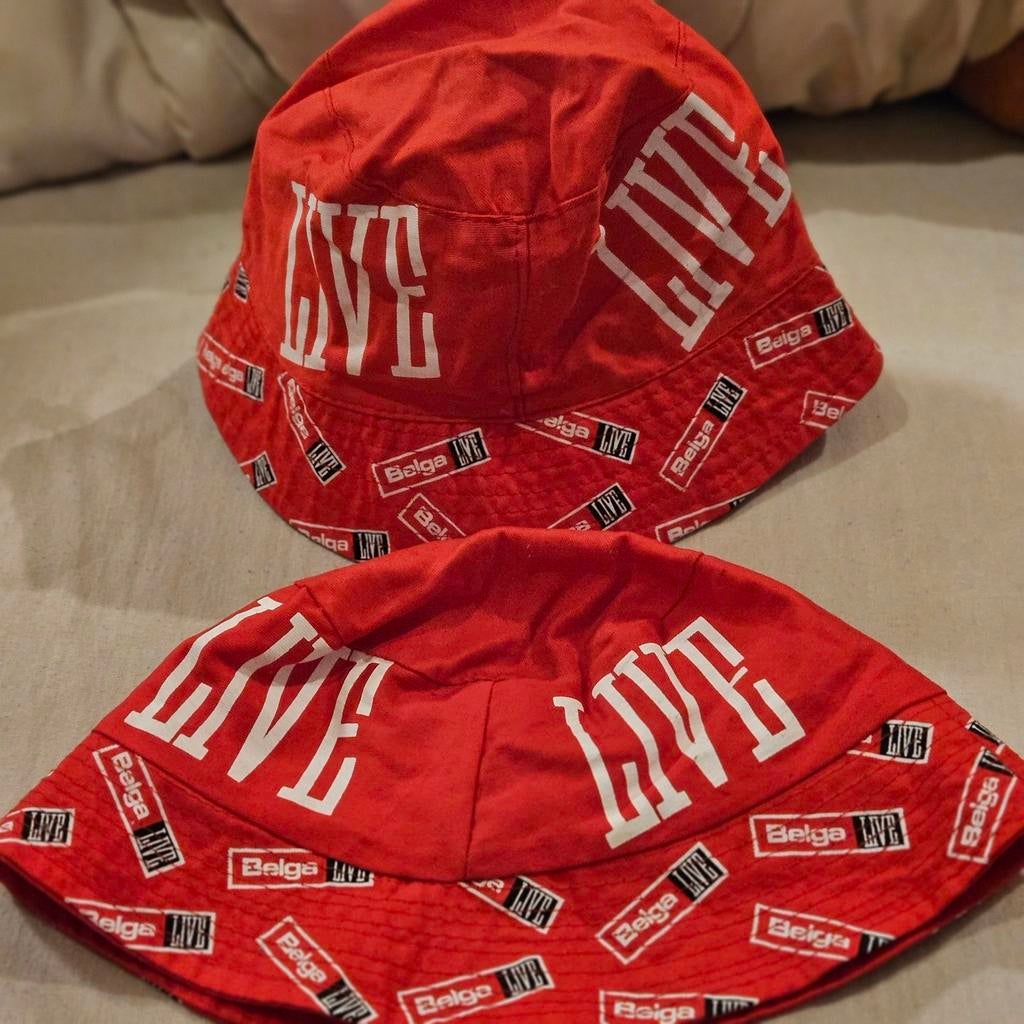 Belga live bucket hat vintage, Ophalen of Verzenden, Zo goed als nieuw