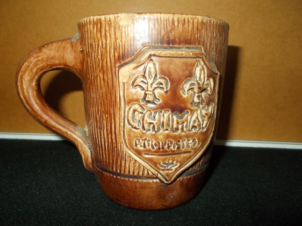 Trappist CHIMAY - pot à bière en céramique 50cl - marron - 3, Enlèvement ou Envoi, Comme neuf, Verre ou Verres, Autres marques