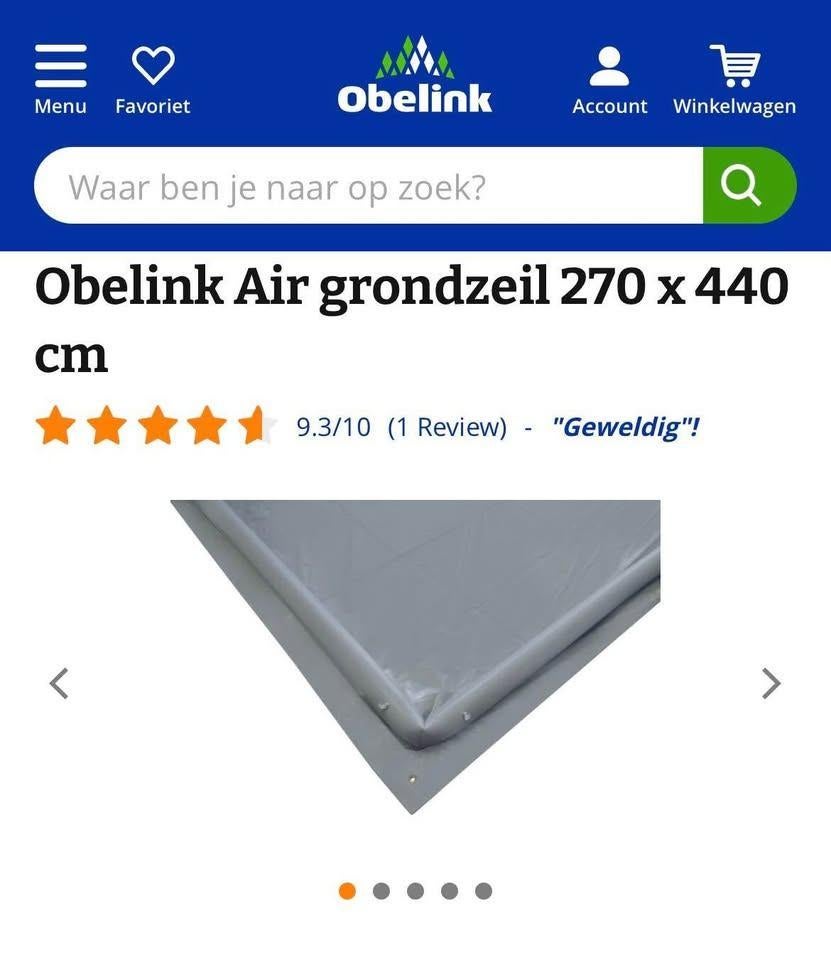 Grondzeil Obelink, Ophalen, Zo goed als nieuw