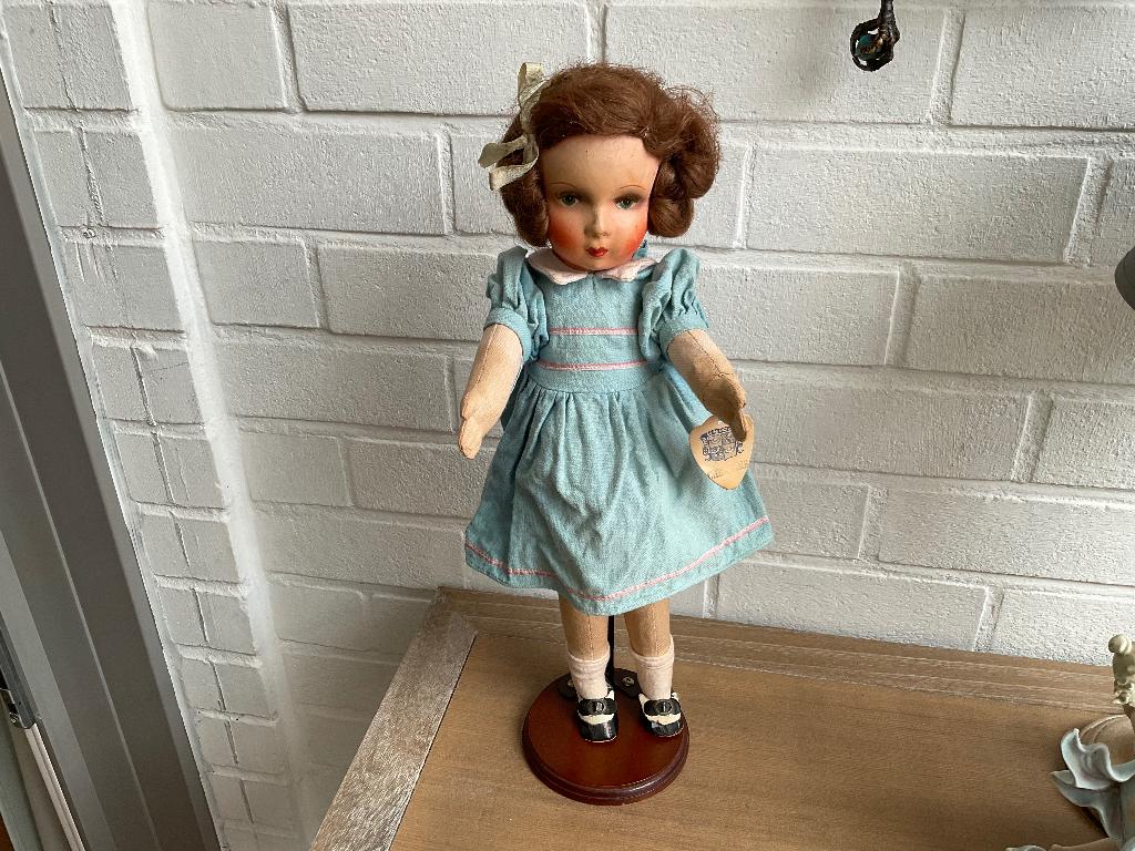 Unica stoffen pop J.V.D. Belgium - periode 1925 / 1930, Ophalen of Verzenden, Gebruikt, Pop