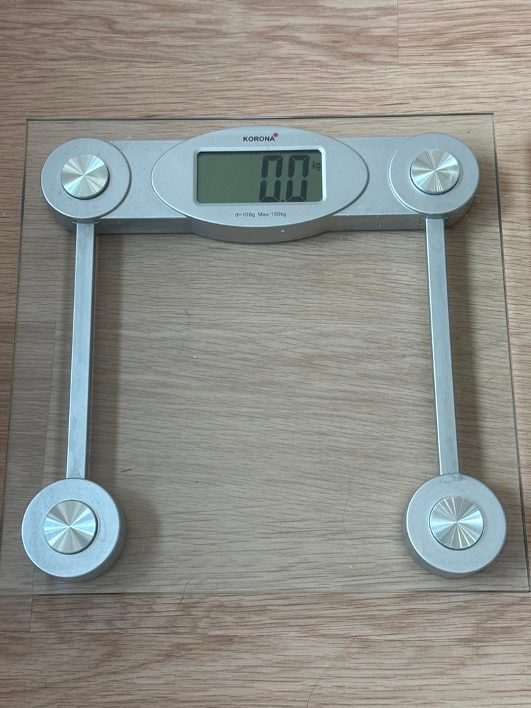 Pèse-personne digital en verre Korona, Electroménager, 100 kg ou plus, Enlèvement ou Envoi, 1 à 500 grammes, Pèse-personne