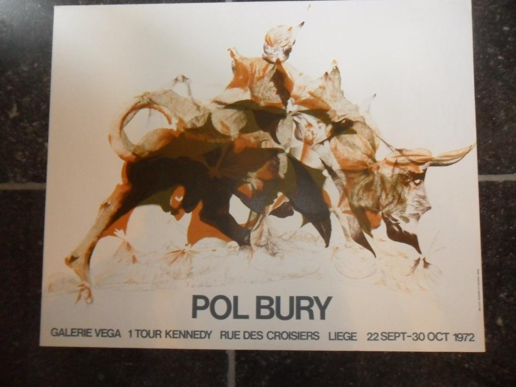 Litho-poster van Pol Bury (Haine St Pierre 1922-Parijs 2005), Ophalen of Verzenden