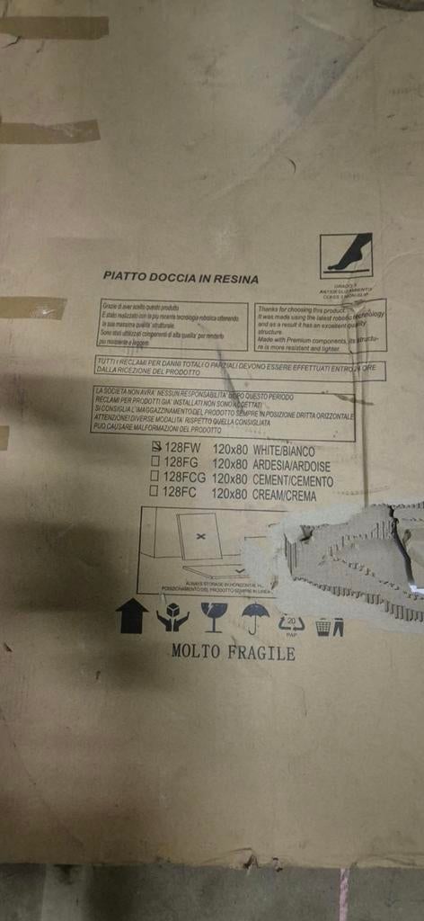 Receveur de douche en composite 12080 — résine/minéral — Fa, Enlèvement, Neuf