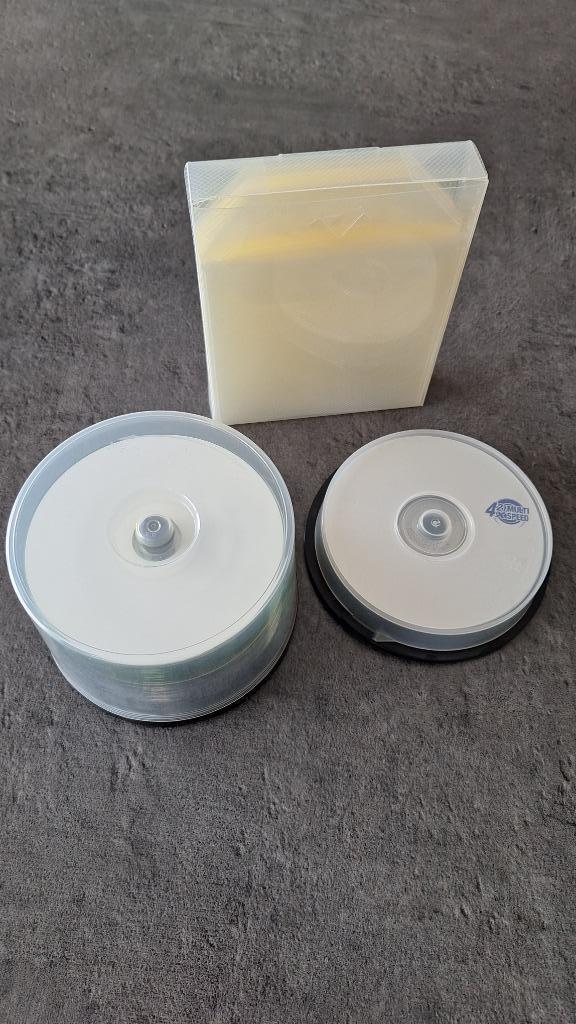 Lot de CD-R + DVD-R + DVD-RW + pochettes de protection, Enlèvement, Neuf, Dvd, Réinscriptible