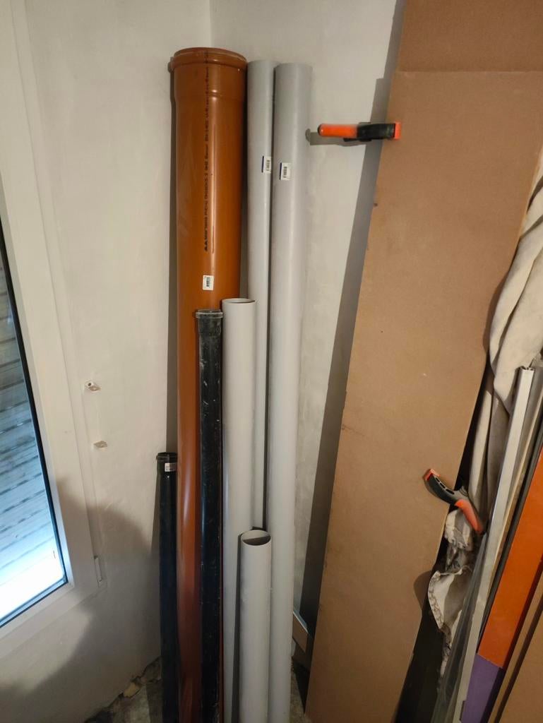 partij PVC afvoerbuizen – diverse diameters en lengtes, Doe-het-zelf en Bouw, Buizen en Afvoer, Afvoer, PVC, Ophalen