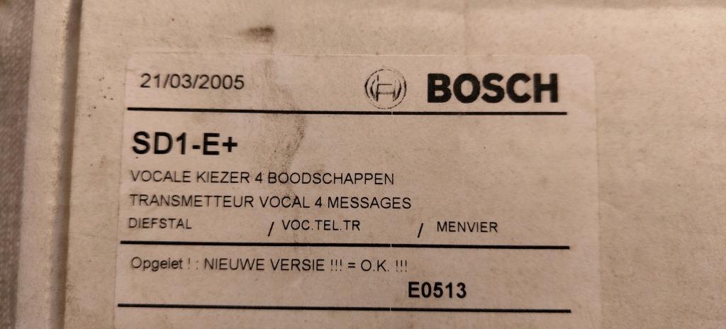 BOSCH analoge telefoonkiezer SD1-E+, Bricolage & Construction, Systèmes d'alarme, Neuf, Module GSM, Autres types, Appel d'alerte à une centrale