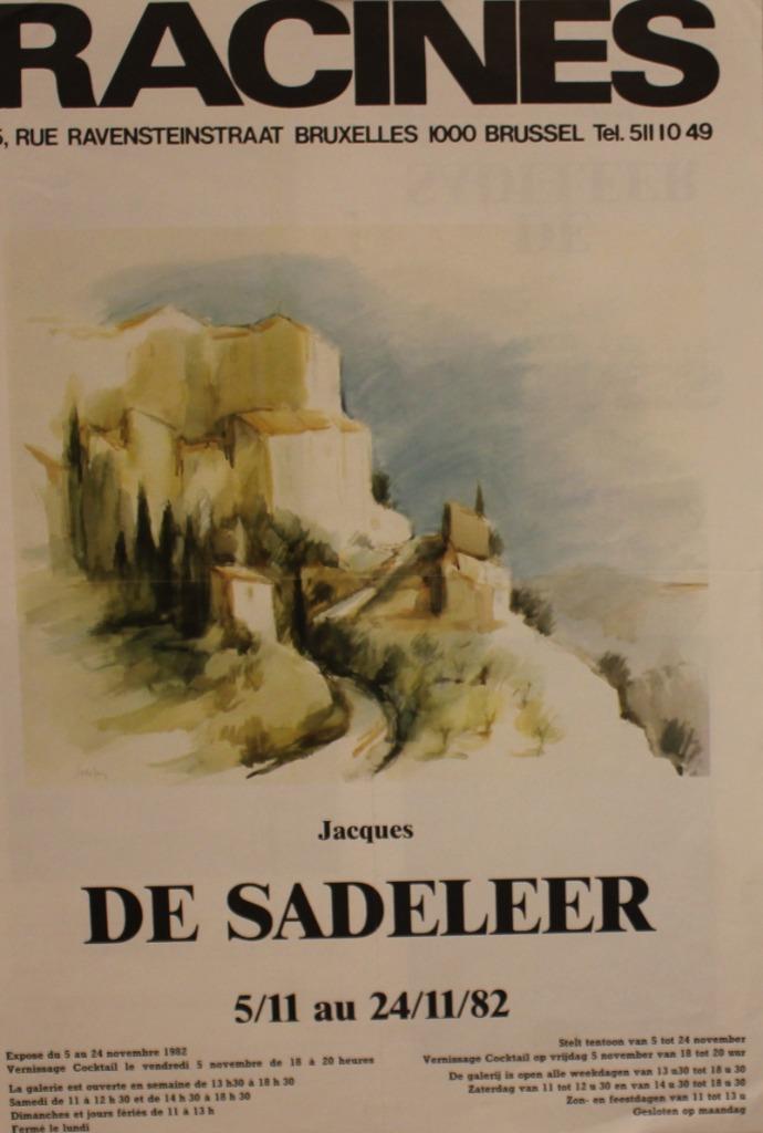Jacques DE SADELEER RACINES 1982 AFFICHE, Collections, Posters & Affiches, Enlèvement ou Envoi