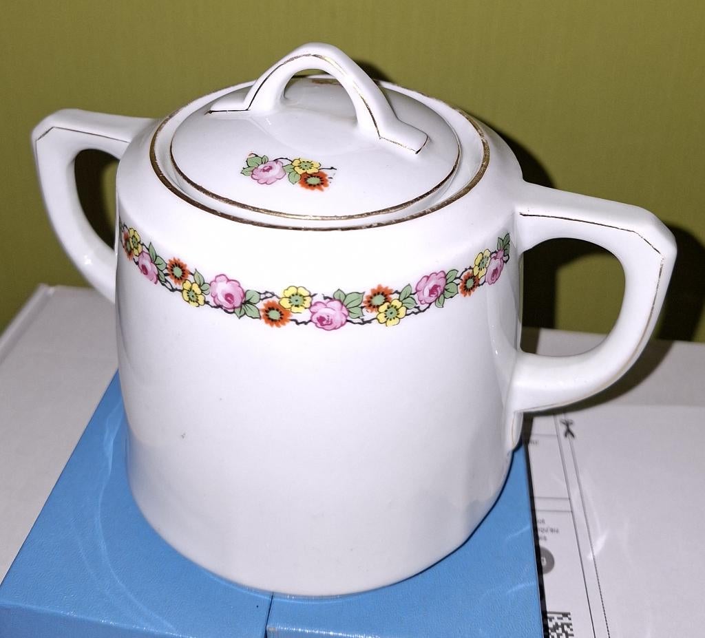 Vintage Porseleinen Koffie/Theeservies 15-delig met Roomstel, Antiek en Kunst, Ophalen of Verzenden