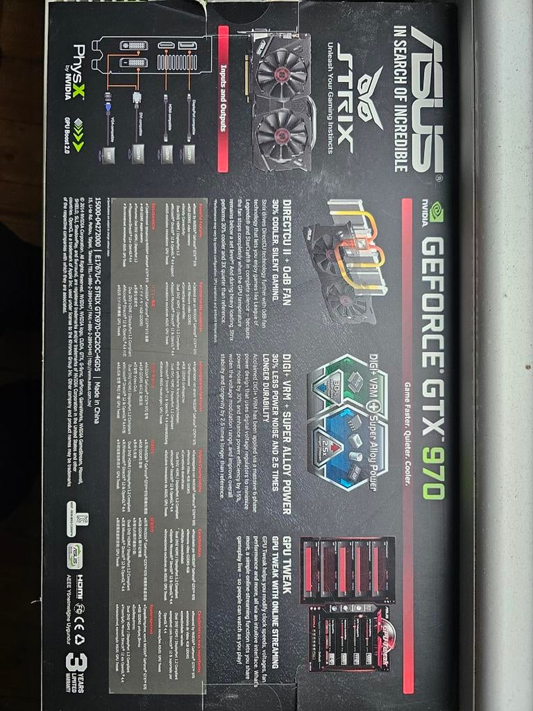 ASUS GTX970 4GB, Enlèvement