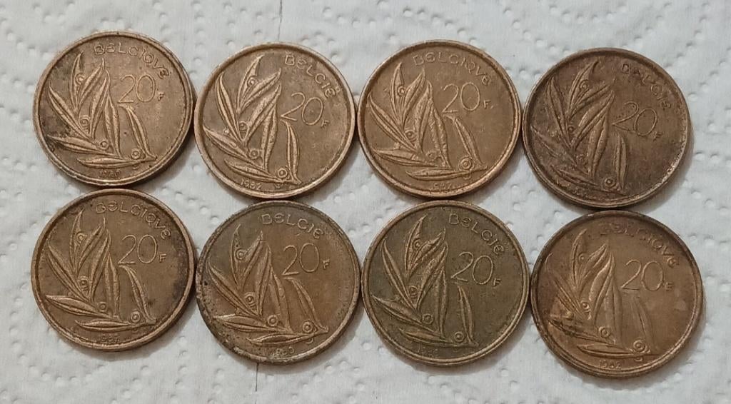 Oude munten 20 frank België, Ophalen of Verzenden
