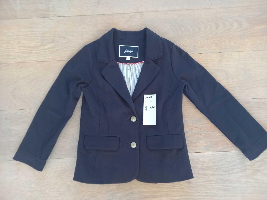 Donkerblauwe blazer, jasje, vestje Jacadi 6 jaar - M116, Trui of Vest, Ophalen of Verzenden, Zo goed als nieuw, Jacadi
