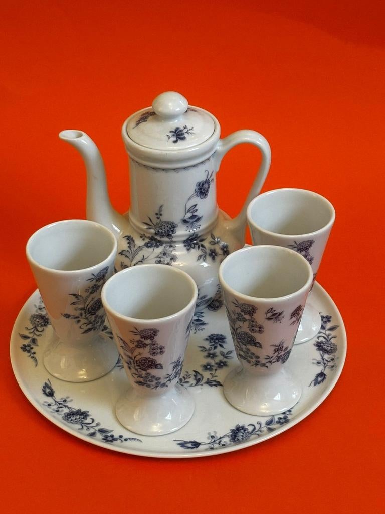 Limoges service chocolat France bleu, Enlèvement ou Envoi