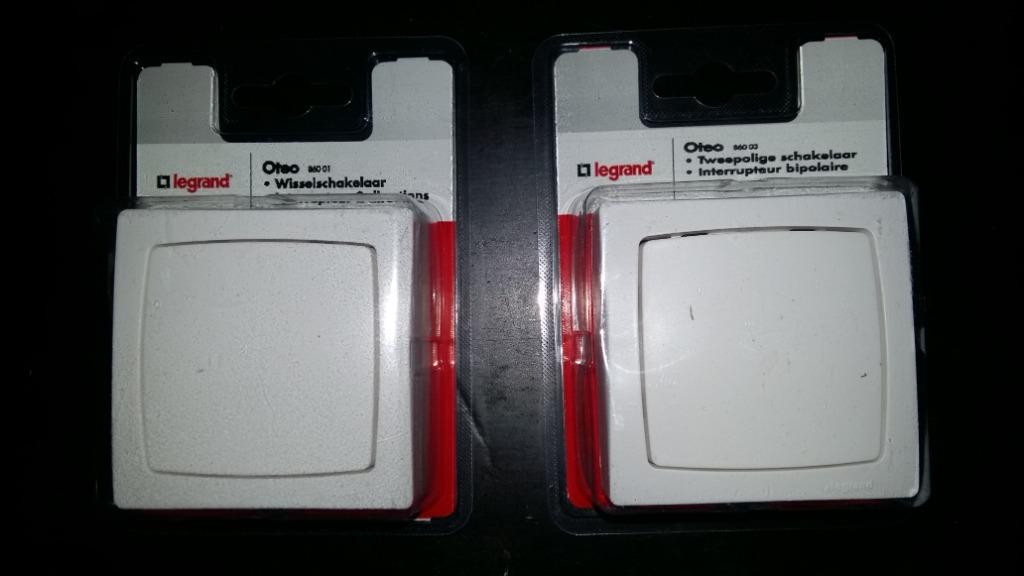 LEGRAND OTEO interrupteur bipolaire et 2 D, Ophalen of Verzenden, Nieuw, Schakelaar